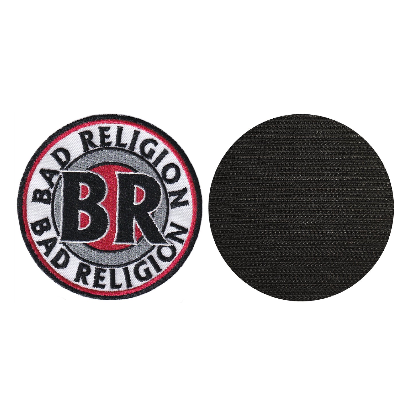MAXIMUMPATCHES - Diamètre 8 cm - Ecusson Patch Brodé Avec Scratch Cousu Au Dos + Carré Scratch A Coudre, Face Opposé 10 cm x 10 cm/Groupe Musique Métal Rock Punk Heavy Trash Blues Bad Religion