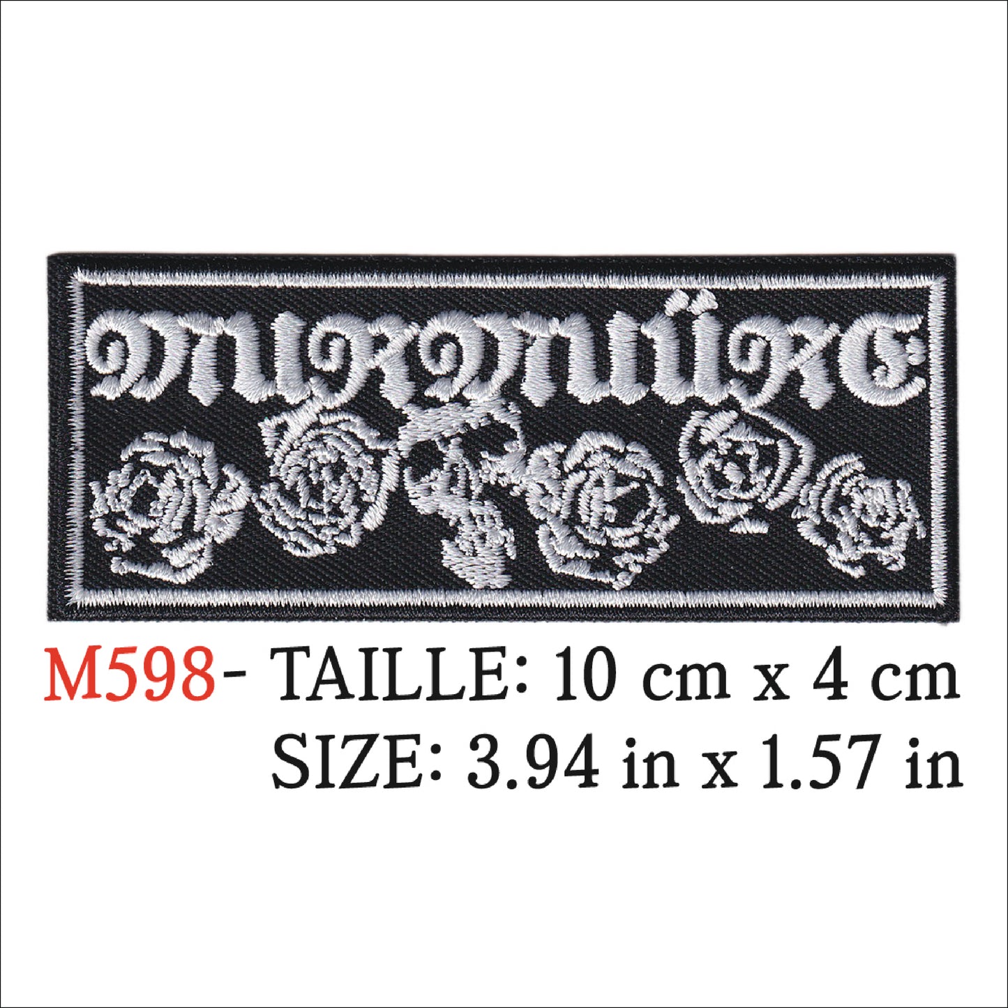 MAXIMUMPATCHES - Ecusson Patch Brodé thermocollant - 10 cm x 4 cm - Murmuure Groupe Musique Rock Punk Hard Trash Métal Heavy Psychedelic