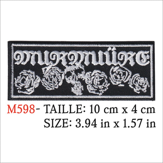 MAXIMUMPATCHES - Ecusson Patch Brodé thermocollant - 10 cm x 4 cm - Murmuure Groupe Musique Rock Punk Hard Trash Métal Heavy Psychedelic