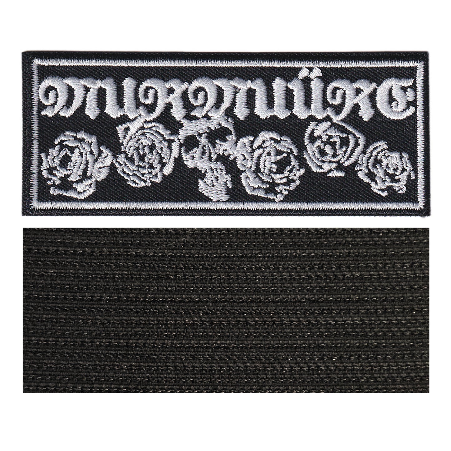 MAXIMUMPATCHES - 10 cm x 4 cm - Ecusson Patch Brodé Avec Scratch Cousu Au Dos + Carré Scratch A Coudre, Face Opposé 10 cm x 10 cm/Groupe Musique Métal Rock Punk Heavy Trash Blues Murmuure