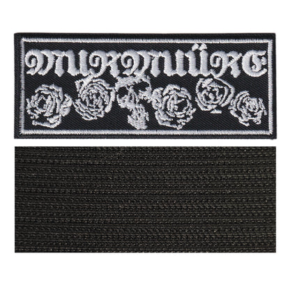 MAXIMUMPATCHES - 10 cm x 4 cm - Ecusson Patch Brodé Avec Scratch Cousu Au Dos + Carré Scratch A Coudre, Face Opposé 10 cm x 10 cm/Groupe Musique Métal Rock Punk Heavy Trash Blues Murmuure