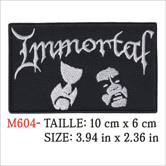 MAXIMUMPATCHES - Ecusson Patch Brodé thermocollant - 10 cm x 6 cm - Groupe Musique Rock Punk Hard Trash Métal Heavy Psychedelic Immortal