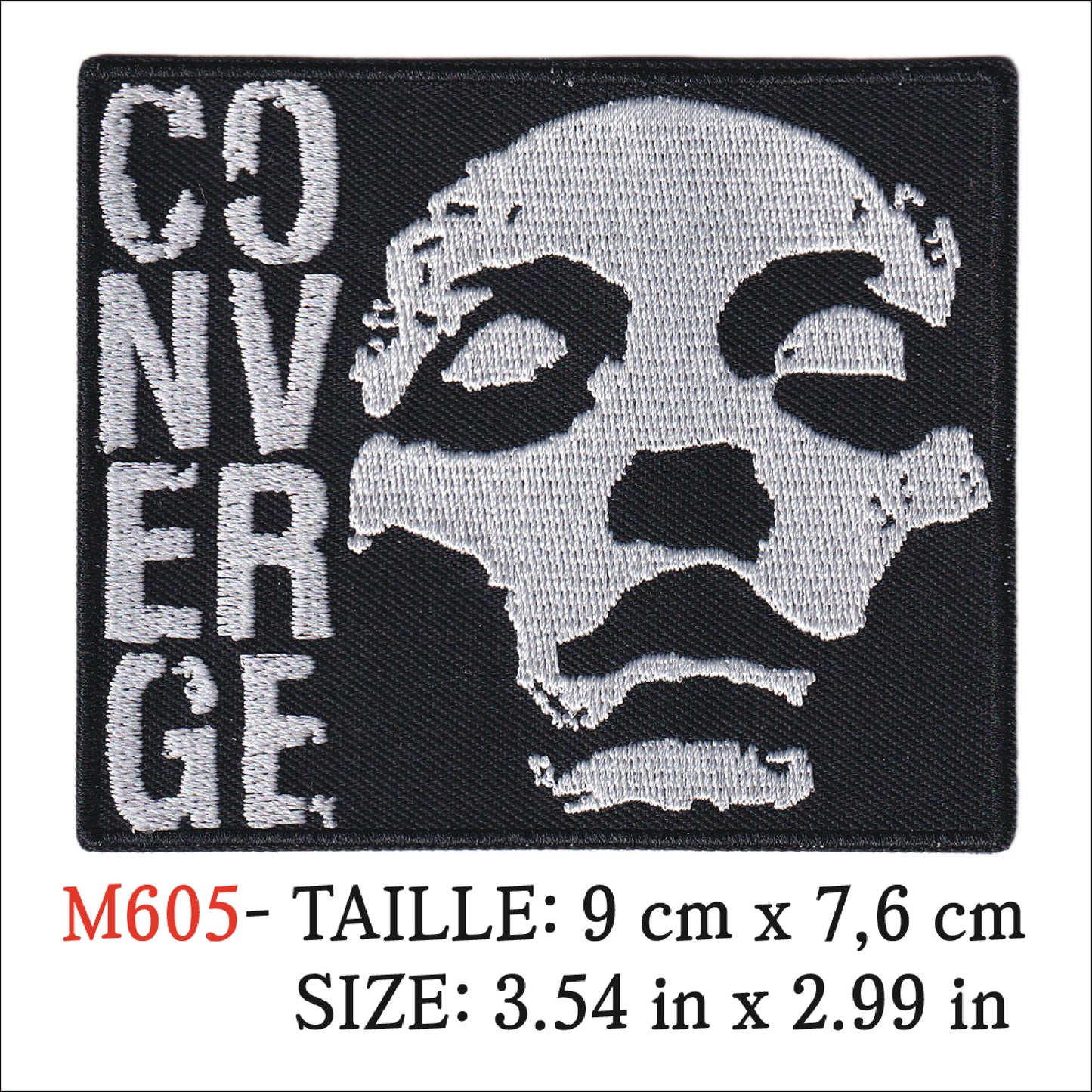 MAXIMUMPATCHES - Ecusson Patch Brodé thermocollant - 9 cm x 7,6 cm - Groupe Musique Rock Punk Hard Trash Métal Heavy Psychedelic Converge