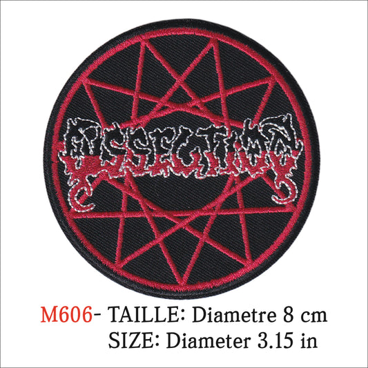 MAXIMUMPATCHES - Diametre 8 cm - Groupe Musique Rock Punk Hard Trash Métal Heavy Psychedelic Dissection
