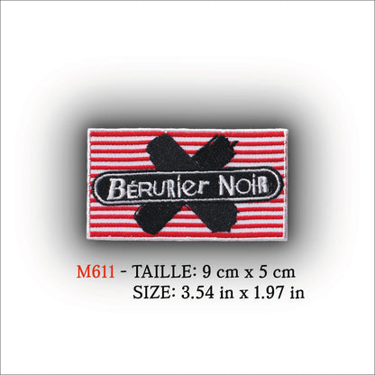 MAXIMUMPATCHES - Ecusson Patch Brodé Thermocollant - 9 cm x 5 cm - Musique France Punk Rock Alternative Bérurier Noir