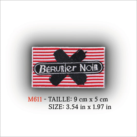 MAXIMUMPATCHES - Ecusson Patch Brodé Thermocollant - 9 cm x 5 cm - Musique France Punk Rock Alternative Bérurier Noir