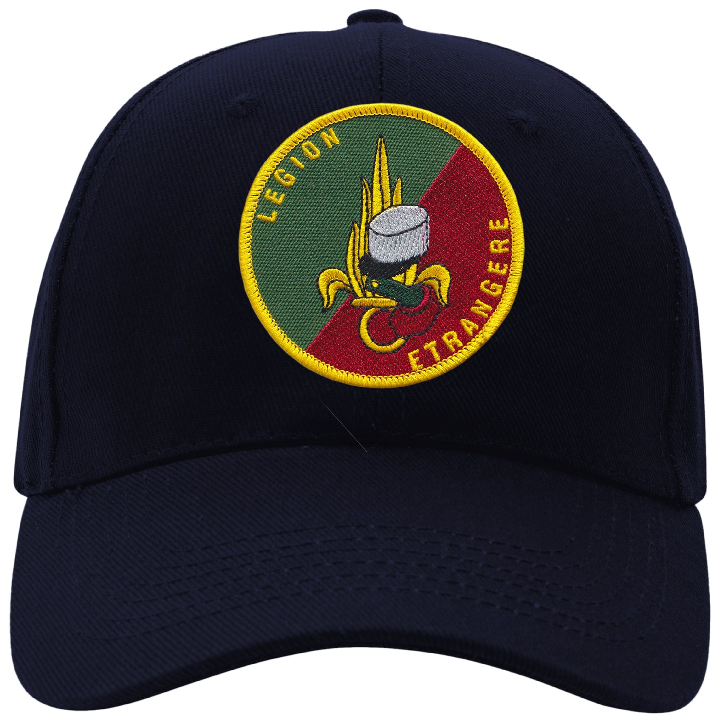 MAXIMUMPATCHES - Légion Étrangère - CASQUETTE coton, taille unique, réglable, personnalisée avec écusson brodé thermocollé sur le fronton