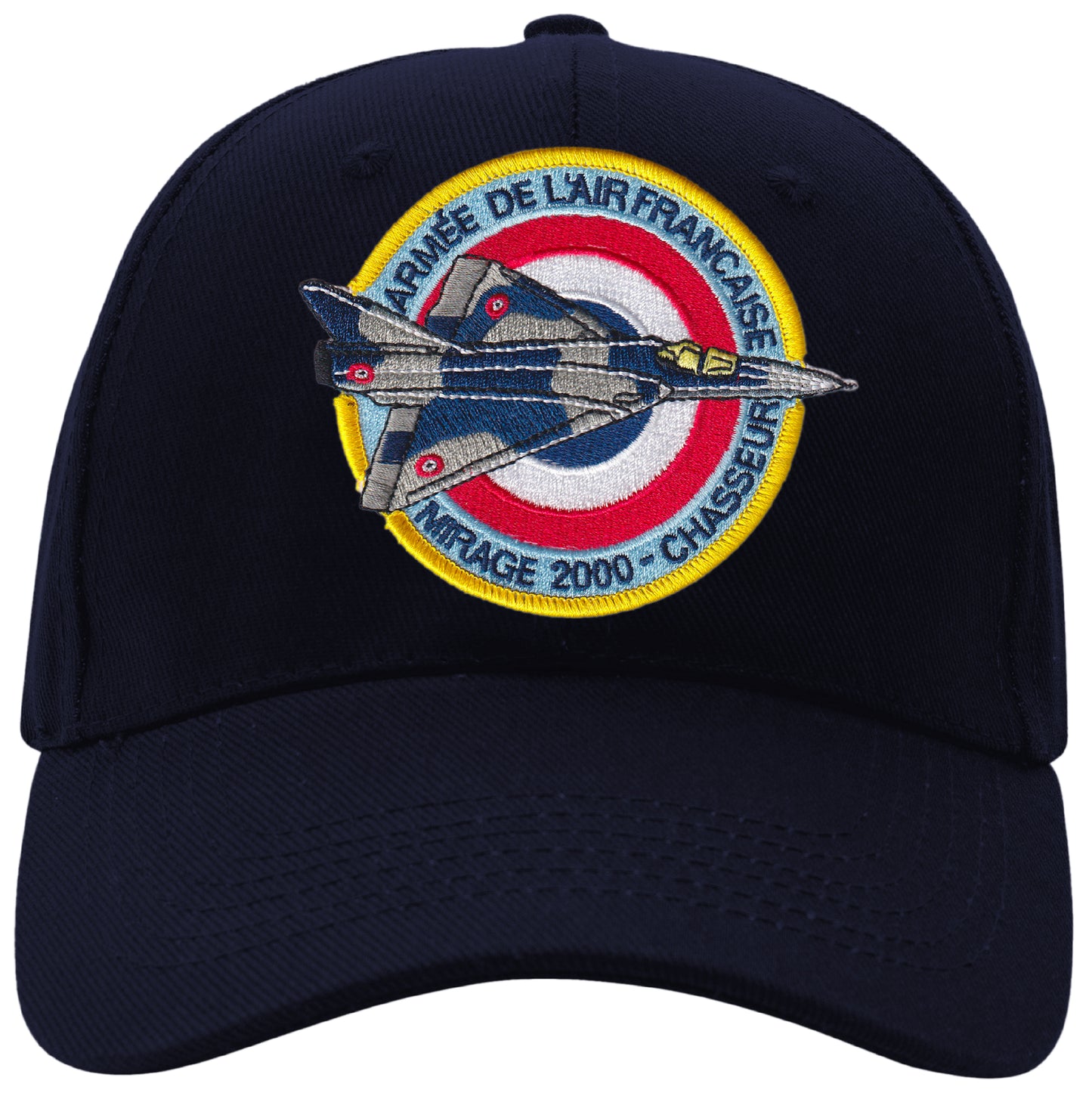 MAXIMUMPATCHES - Mirage 2000 - CASQUETTE coton, taille unique, réglable, personnalisée avec écusson brodé thermocollé sur le fronton