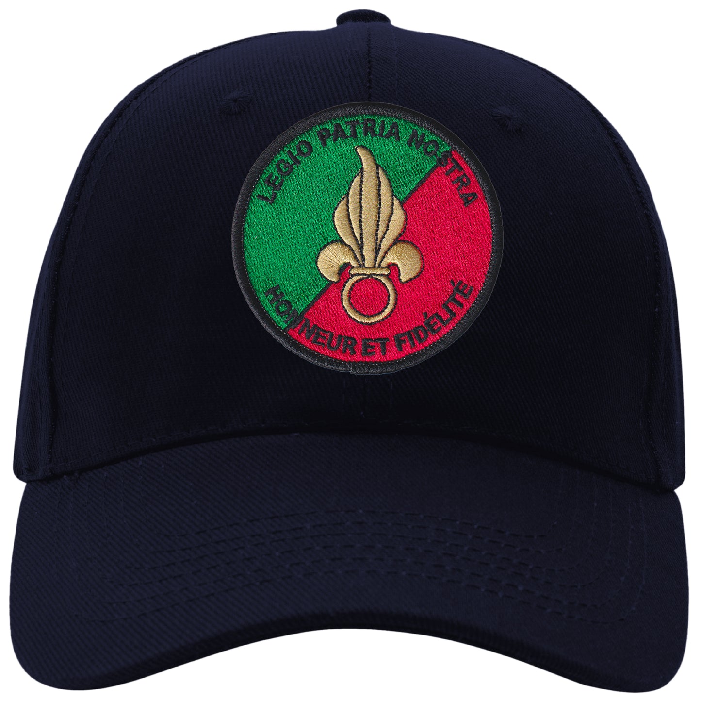MAXIMUMPATCHES - Légion Etrangère - CASQUETTE coton, taille unique, réglable, personnalisée avec écusson brodé thermocollé sur le fronton