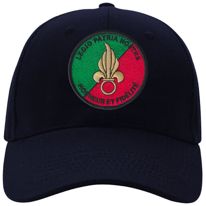 MAXIMUMPATCHES - Légion Etrangère - CASQUETTE coton, taille unique, réglable, personnalisée avec écusson brodé thermocollé sur le fronton
