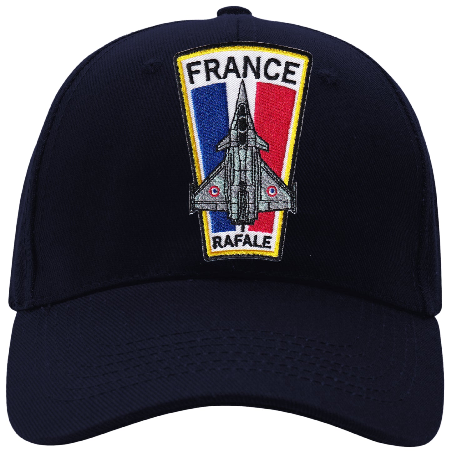 MAXIMUMPATCHES - Rafale - CASQUETTE coton, taille unique, réglable, personnalisée avec écusson brodé thermocollé sur le fronton