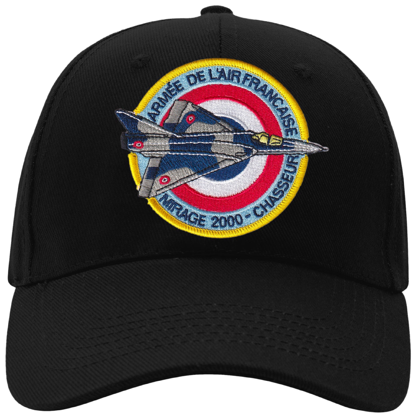 MAXIMUMPATCHES - Mirage 2000 - CASQUETTE coton, taille unique, réglable, personnalisée avec écusson brodé thermocollé sur le fronton