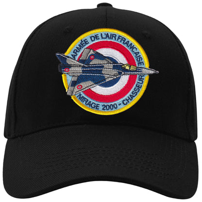 MAXIMUMPATCHES - Mirage 2000 - CASQUETTE coton, taille unique, réglable, personnalisée avec écusson brodé thermocollé sur le fronton