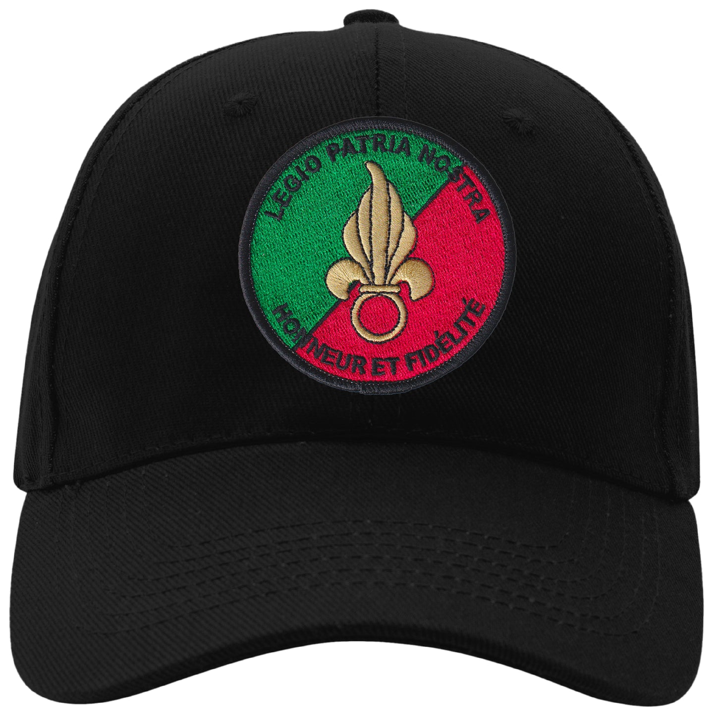 MAXIMUMPATCHES - Légion Etrangère - CASQUETTE coton, taille unique, réglable, personnalisée avec écusson brodé thermocollé sur le fronton