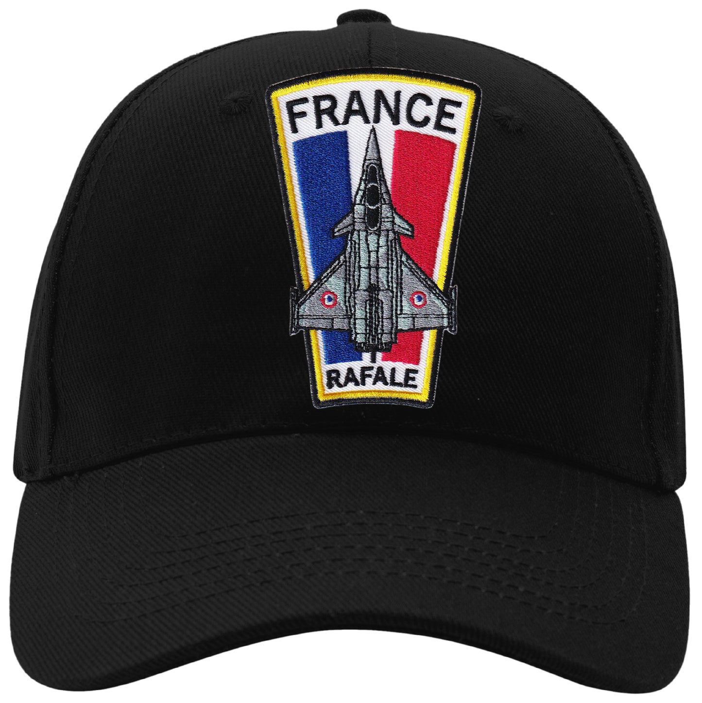 MAXIMUMPATCHES - Rafale - CASQUETTE coton, taille unique, réglable, personnalisée avec écusson brodé thermocollé sur le fronton