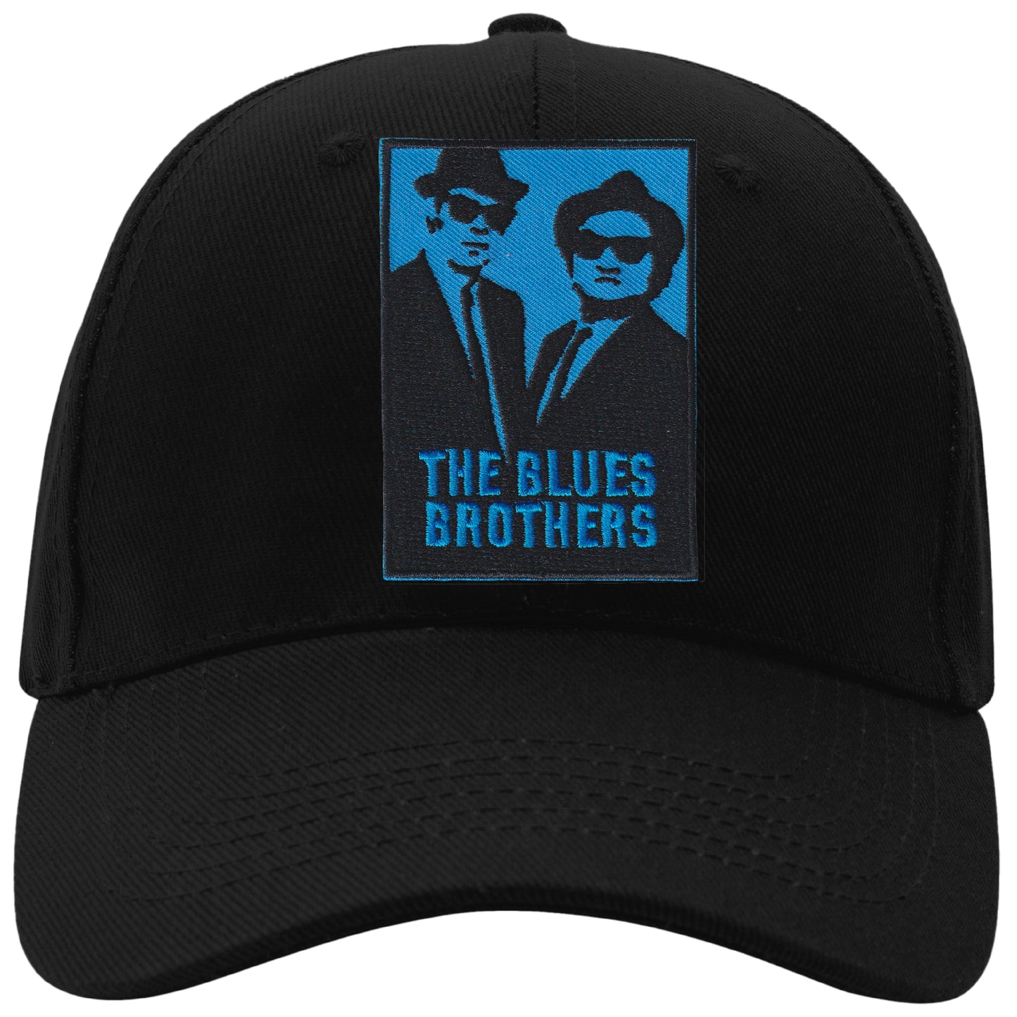 MAXIMUMPATCHES - The Blues Brothers - CASQUETTE coton, taille unique, réglable, personnalisée avec écusson brodé thermocollé sur le fronton