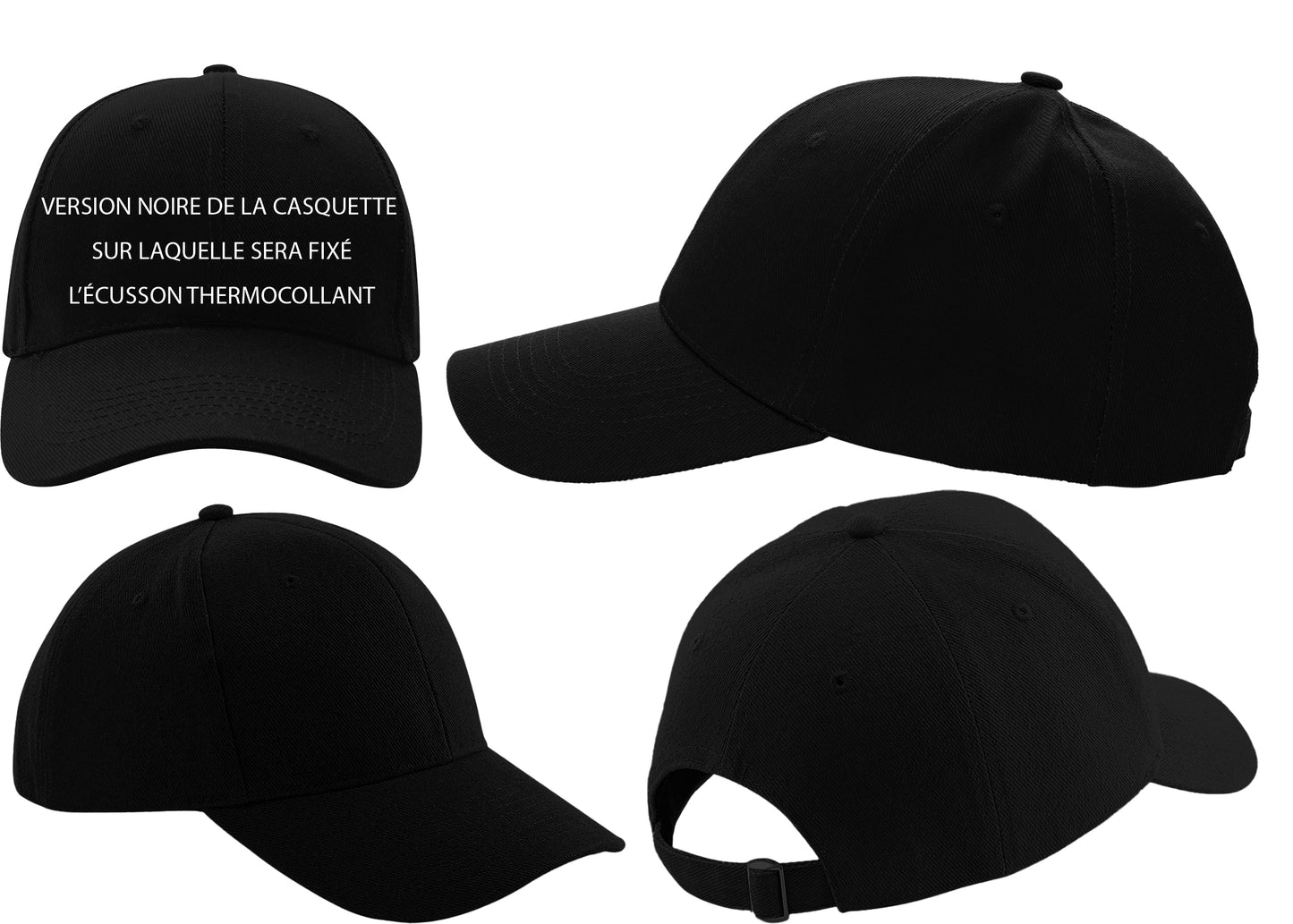 MAXIMUMPATCHES - Légion Étrangère - CASQUETTE coton, taille unique, réglable, personnalisée avec écusson brodé thermocollé sur le fronton